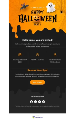 Halloween template for the Event industry