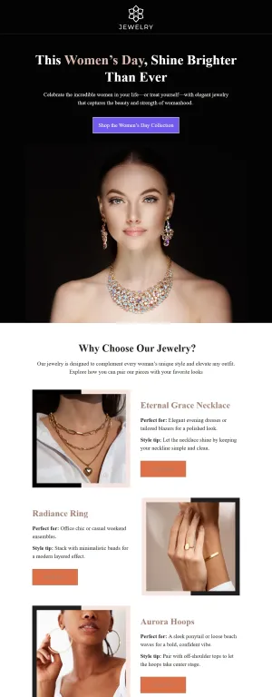 International Women's Day template for the E-commerce industry