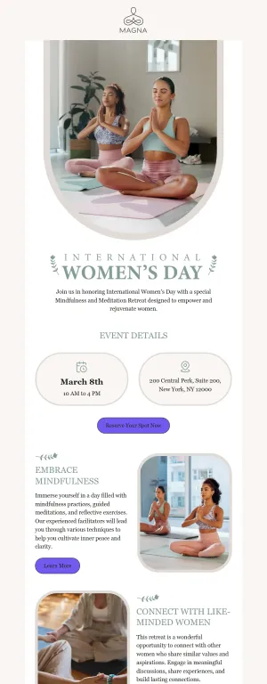 International Women's Day template for the Event industry