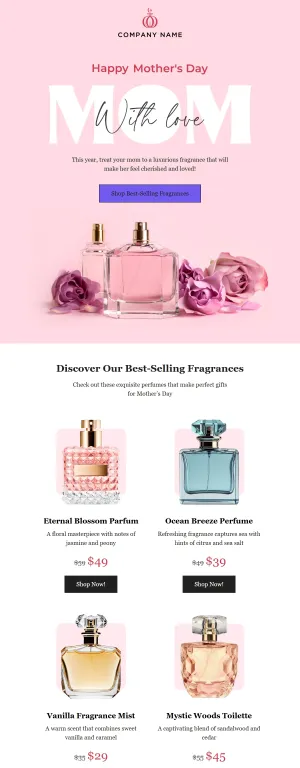 Mother's Day template for the E-commerce industry
