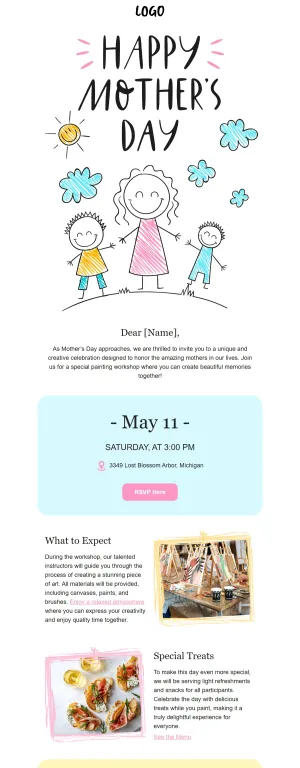 Mother's Day template for the Event industry
