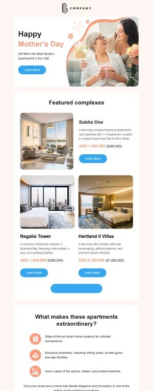 Mother's Day template for the Real Estate industry