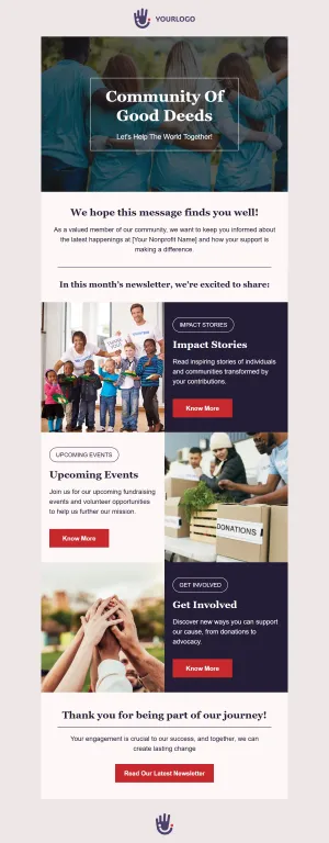 Nonprofit newsletter template