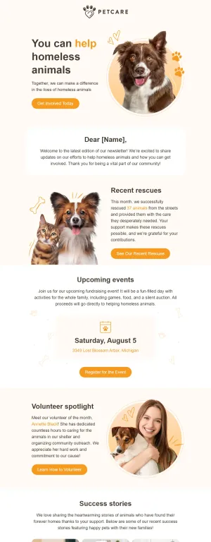 Nonprofit newsletter template
