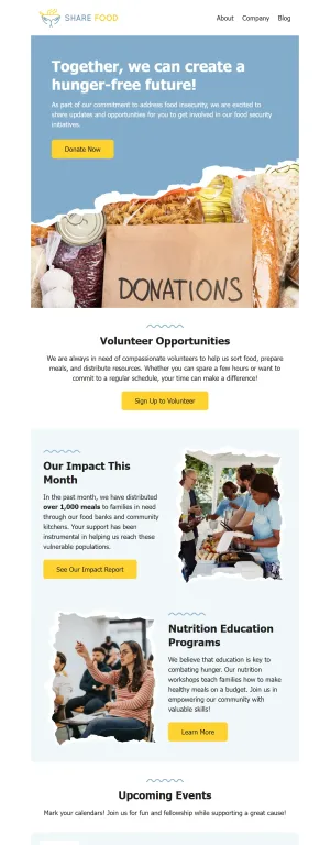 Nonprofit newsletter template