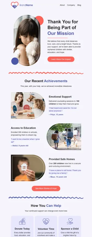 Nonprofit newsletter template