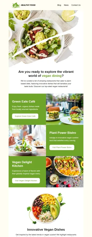 Restaurants & Food Delivery newsletter template