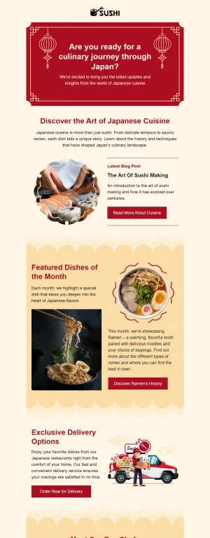 Restaurants & Food Delivery newsletter template